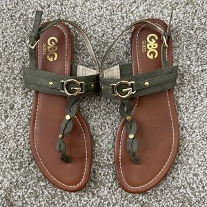 Olive Green Guess Sandals